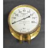 A Brass Cased Differential Gauge by Sydney Smith & Sons,