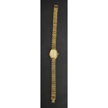 An Omega Deville Stainless Steel and Gold Plated Ladies' Wrist Watch with strap