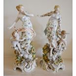 A Pair of Berlin Porcelain Large Figure Groups,