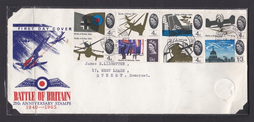 Great Britain - 1965 (13 Sept)  Battle of Britain Somerset c.d.s. on illustrated FDC, t/a.