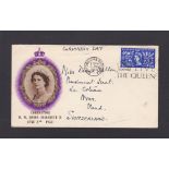Great Britain - 1953 (3 June)  Coronation with 'Long Live the Queen' slogan on illustrated FDC, 4d