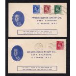 Great Britain - 1936 (1 Sept) FDC  King Edward VIII ½d, 1½d + 2½d one 14 Sept 1d on Westminster