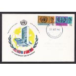 Great Britain - 1965 (25 Oct)  United Nations phos FDI on illustrated FDC, p/a.