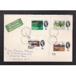 Great Britain - 1964 (1 Jul)  Geographica Congress phosphor set on Special Delivery plain FDC.