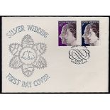 Great Britain - 1972 (20 Nov)  Silver Wedding FDC with Windsor Berks special h/s on illustrated FDC,