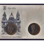 Great Britain - 1981 (22 July)  Royal Wedding Royal Mint cover with coin.