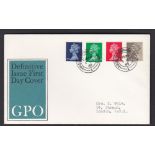 Great Britain - 1968 (1 July)  5d, 7d, 8d, 10d stamps on G.P.O. Cover with House of Commons c.d.