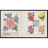 Great Britain - 1976 (30 June)  Roses.  Year of the Rose Northampton special h/s on Mercury FDC, u/