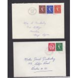 Great Britain - 1953 (31 Aug)  ½d, 1d + 2d on plain FDC and 1952 (5 Dec) 1½d + 2½d..