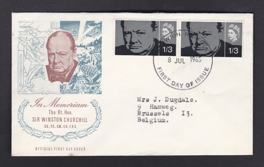 Great Britain - 1965 (8 July)  Churchill FDC, normal FDI, h/s, t/a.