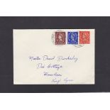 Great Britain - 1953 (31 Aug)  ½d, 1d + 2d on plain FDC.