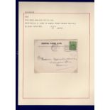 Essex - 1923 P.S.Card  To Ipswich with Colchester Krag machine cancel; adhesive has AAO Co. Perfin
