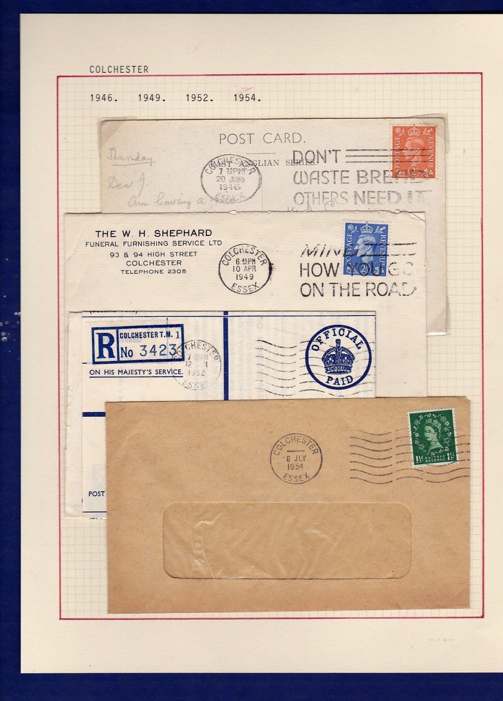 Essex - 1937-48  Range of Covers  With Colchester, Krag cancellations, Slogans etc., all very fine - Image 3 of 5