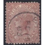 British Honduras - 1872-79  3d Chocolate, SG7, very fine used.