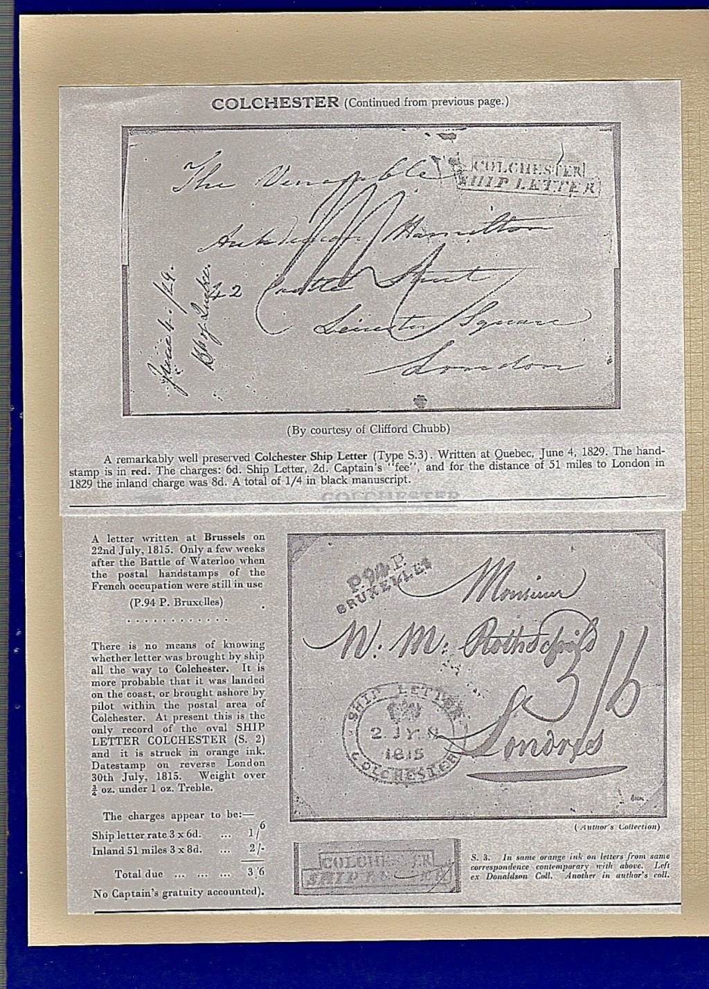 Essex - Colchester Postal History  Two page of information. - Image 3 of 3