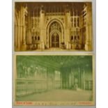 House of Lords  2 Edwardian Postcards, one mint, of interior views of the House of Lords.