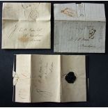 Cambs (Cambridge) - (1829-31) EL's  (3)  To London with variety of cancels XX-XXX.