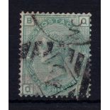 Great Britain 1873 1/- green, Plate 10, SG 150, used. Cat œ200