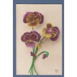 Postcard - Flowers , ZED 370