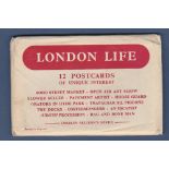 London life (12) Postcards in original packet, interesting subject matter, Charles Skilton's