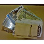 Postcards (75+) G.B. And foreign topographical r/p's noted, Churches interiors and exteriors.