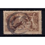 Great Britain 1915 2/6 yellow-brown Bradbury Wilkinson SG 406 used Cat œ225