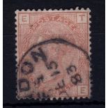 Great Britain 1881 1/- orange-brown plate 13, SG 163, used London cds Cat œ170