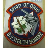 U.S.A.F. Sprit of Ohio, B-2 Stealth Bomber cloth patch. Scarce