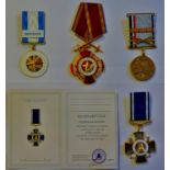 Russian Medals including: USSR Russia Non Official Afghanistan Order Medal with combatant clasp,