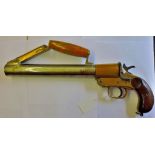 WWI Schermuly 1" Flare gun Line Thrower. It has been fitted with a handle which has itself been