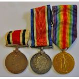 WWI Trio to PTE W.A. Wright, Royal Scots. British War Medal, Victory Medal and Constabulary Long