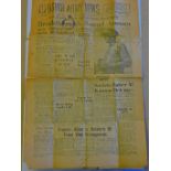 British WWII Eighth Army News No. 33. Vol. 5. July 19, 1944. Neatly posted to the U.K., FPO,