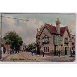 Greater London East Ham 1913 Postcard Colour, Some Activity, Used.