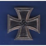 German WWII Iron Cross 1st class, with makers mark 'L/58 Rudolf Souval, Wien' on the pin, a rare