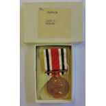 Special Constabulary Long Service Medal in box of dispatch to John.E. Wright (Norfolk) rare (EIIR)