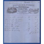 Suffolk - Ipswich - 1866  Engraved headed invoice E.Firmin Manufacturer if Ropes, Wagon covers