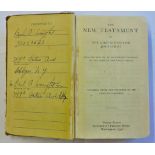 American WWII Soldiers Bible dated 1942 with the name of the soldier it was presented to: Paul A.