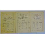 Shooting - Result cards for the Norfolk area, two for Easton Park dated 1912 and one for Somerley