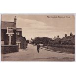 Burnham Overy - The common, The Hero Inn, cyclists m/s dated back 1948.