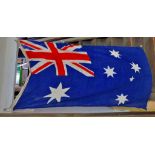 Australian Flag, War period Dated (1942) , could do with a clean and iron but is in good condition.