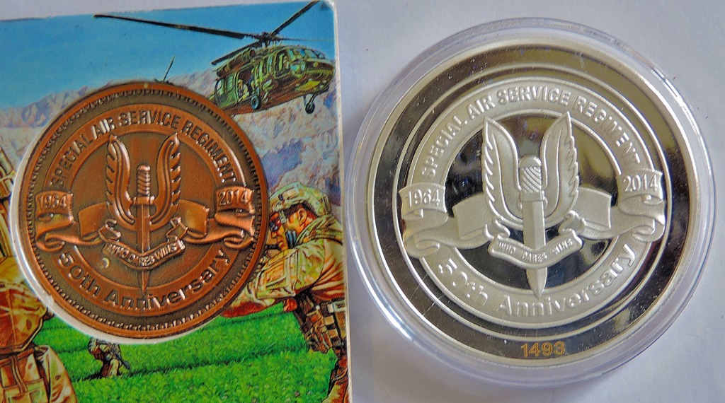 Special Air Service Medallion for the 50th Anniversary in fitted wooden case 1964 - 2014, mint and - Image 3 of 4