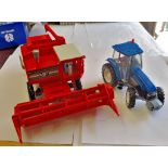 Britains Red Massey Ferguson 760 Combine Harvester-This toy won the 'Toy of the year reward' in