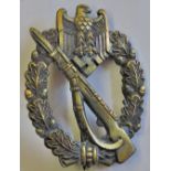 German WWII Infantry Assault Badge Bronze Grade (Sold as is)