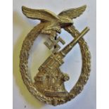 German Pattern Luftwaffe Anti-Aircraft War Badge, Suspected copy. (Sold as is)