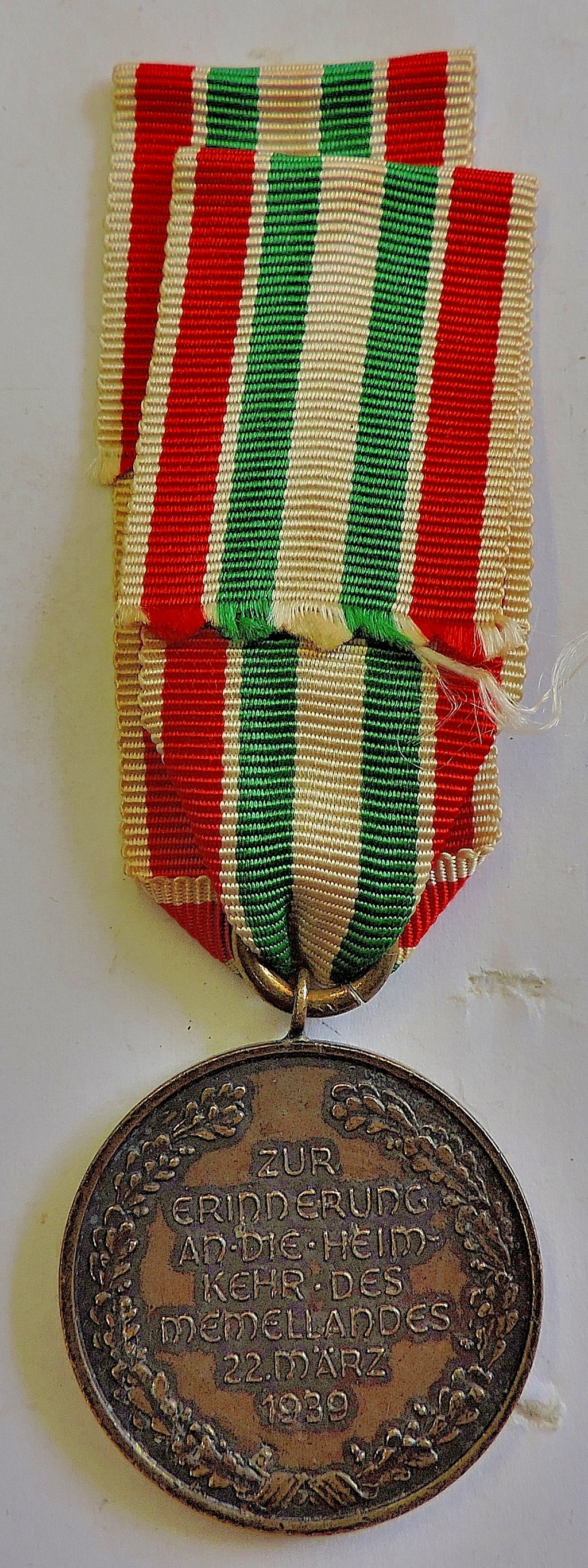 German Pattern Occupation medal for the Return of the Memel District "Zur Erinnerung An Die Heim-