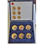 Queen Elizabeth - 2012 Diamond Jubilee Commemorative Collection (6) 50mm, boxed.