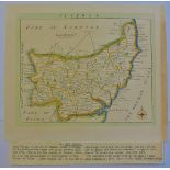 Antique Maps - 1769 map from 'England Displayed'(Previously small British Atlas)20cmx16cm, very