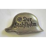 WWI German 'Der Stalhelm' Soldiers association for old comrades ASSN badge. Scarce