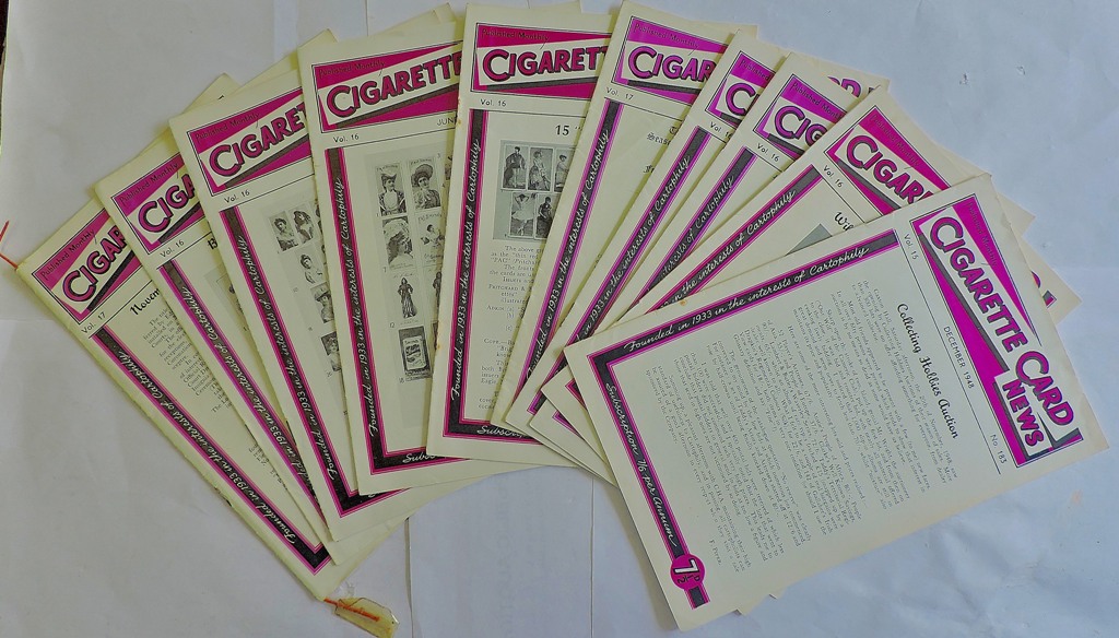 Cigarette Cards News'- Eleven Good,clean copies from 1948/49, interesting reading.
