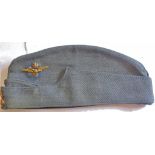 Royal Air Force WWII Officers Side Cap, in excellent condition.